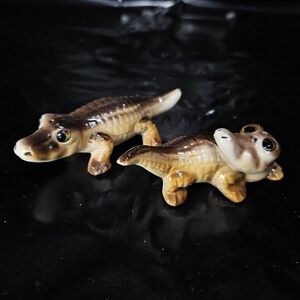 Vintage Alligator Salt and Pepper Shakers Japan 1984